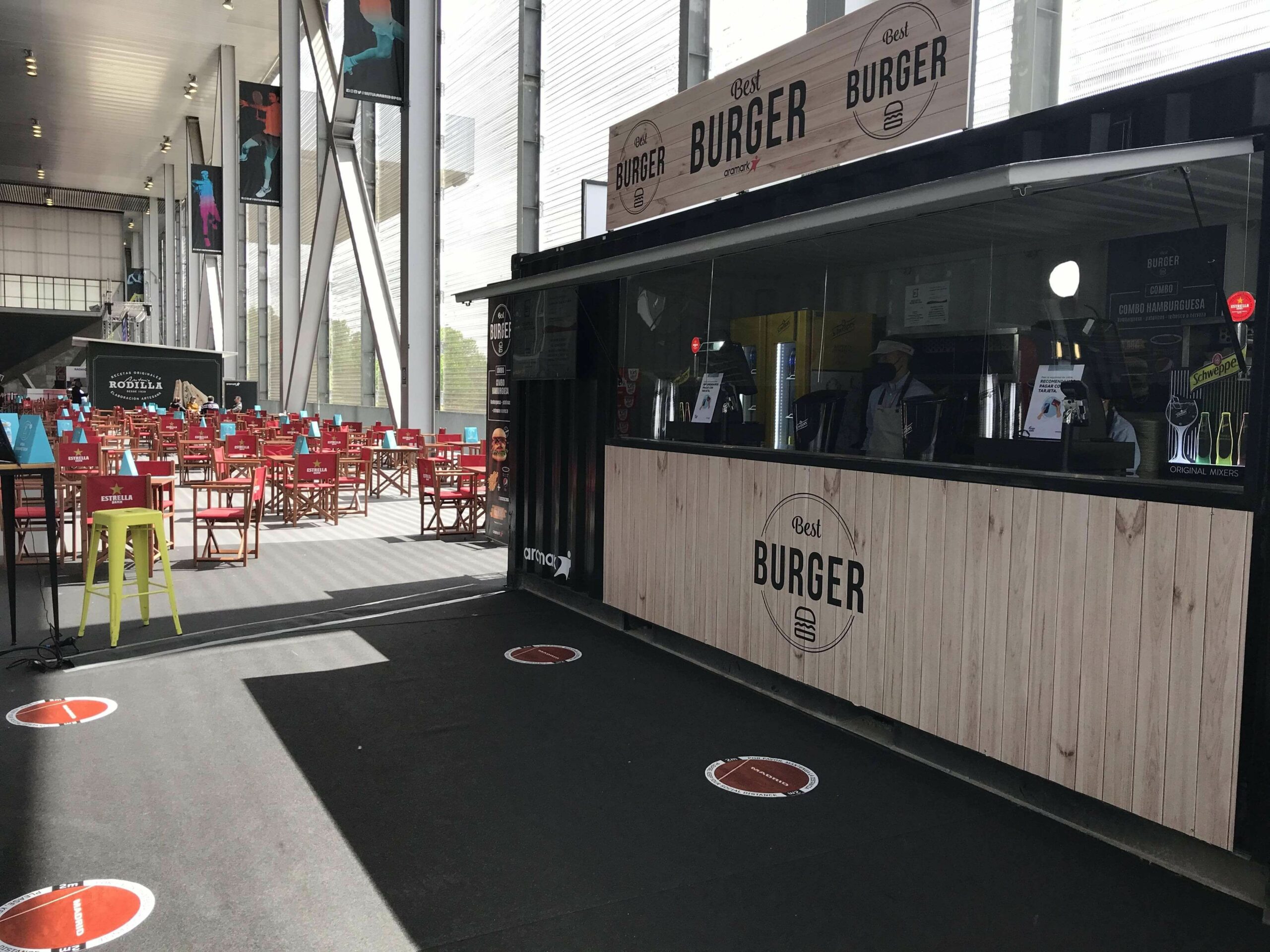 Aramark adapta el servicio gastronómico del Mutua Madrid Open con medidas anticovid