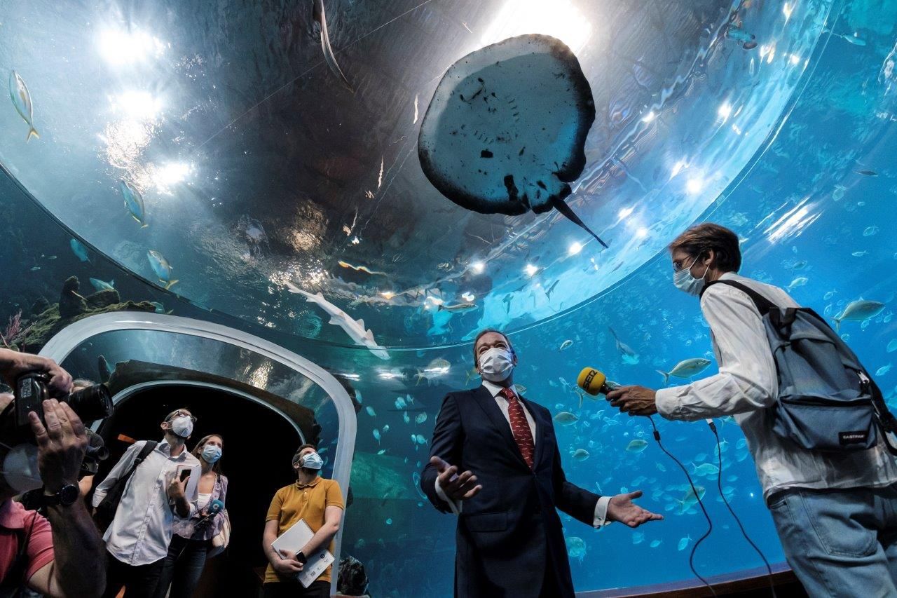 El gran acuario Poema del Mar reabre sus puertas al público tras más de 13 meses de cierre