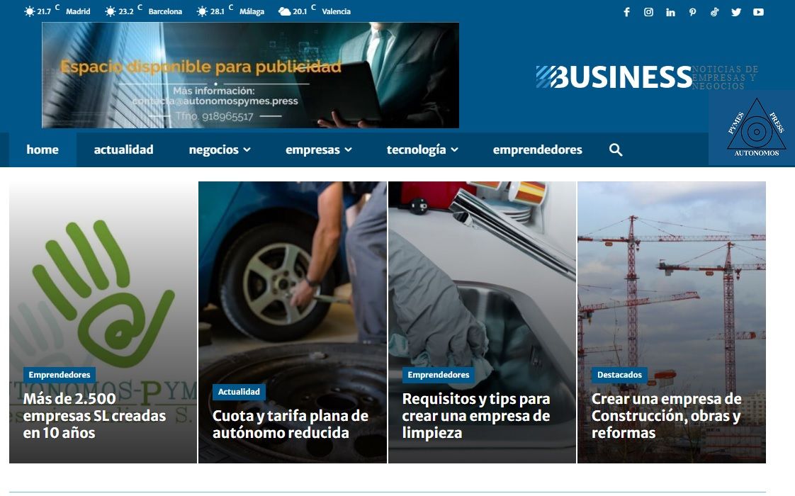 Nuevo sitio de noticias de empresa AutonomosPymes.press